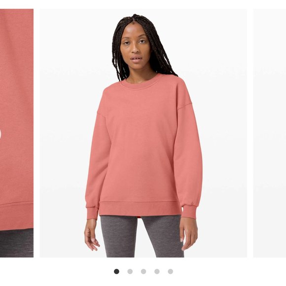 lululemon athletica Sweaters - Lululemon Perfectly Oversized Crew in Brier Rose Size 4